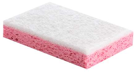 Image de TAMPONGE BLANC/ROSE 130x90x25 MM (SURF DELICATE)- LOT DE 10