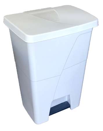 Image de POUBELLE A PEDALE 45L BLANCHE - UNITE