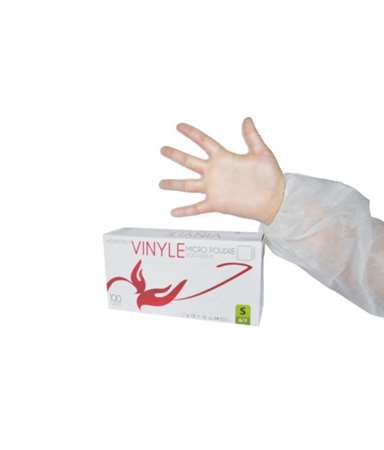 GANTS VINYL POUDRE PREMIUM 6/7 TAILLE S - BOITE DE 100