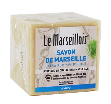 Image de SAVON DE MARSEILLE PUR VEGETALE NATURE 300 GR - UNITE