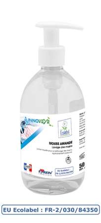 Image de SAVON MOUSSE AMANDE ECOLABEL - POMPE 500 ML