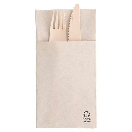 Image de SERVIETTE KANGOUROU 2P 40X40 OUATE RECYCLEE - CARTON DE 1000