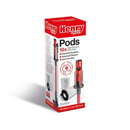 CAPSULES FILTRANTES POUR ASPIRATEUR HENRY QUICK - LOT DE 10