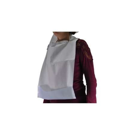 Image de BAVOIR GERIATRIQUE OUATE + PE BLEU AVEC POCHE - SACHET 100