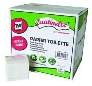 Image de PAPIER HYGIENIQUE PLAT ENCHEVETRE 2P 11X17CM - CT 9000