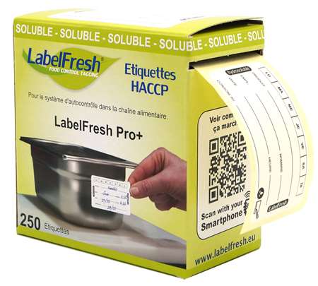 Image de ETIQUETTES HACCP SOLUBLE PRO + - PAQUET DE 250
