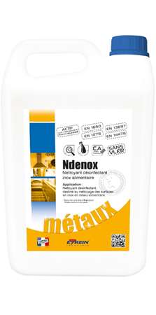 Image de NETTOYANT DESINFECTANT INOX ALIMENTAIRE NDENOX - BIDON 5 L