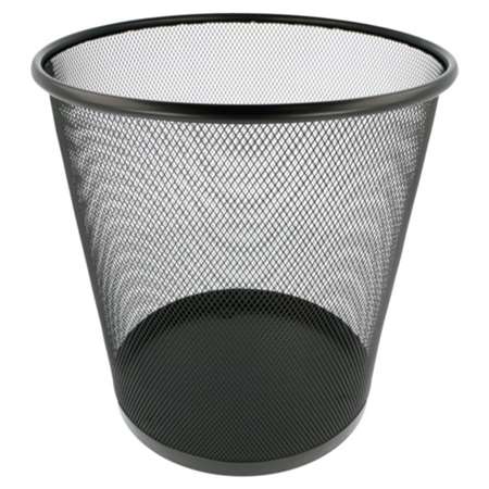 Image de CORBEILLE A PAPIER MAILLE AJOURE 11 L ACIER NOIR  - UNITE