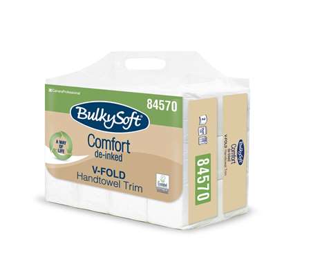 Image de ESSUIE MAINS PLIAGE EN V BLANC 2 PLIS - CARTON DE 3000