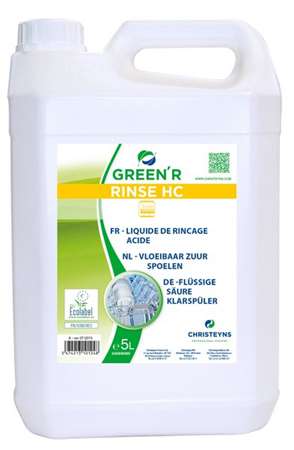 Image de GREEN'R RINSE+C LIQUIDE RINCAGE ECOLABEL CONCENTRE- BID. 5 L