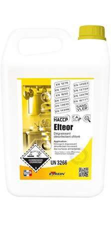 Image de ELTEOR DEGRAISSANT DESINFECTANT CHLORE - BIDON 5 KG
