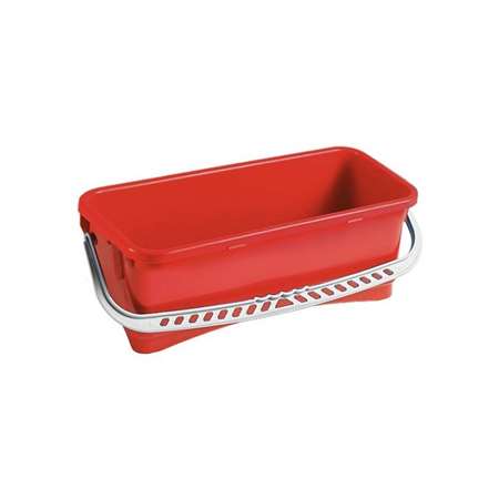 SEAU 10 L DME RECTANGULAIRE ROUGE AVEC ANSE PLASTIQUE- UNITE