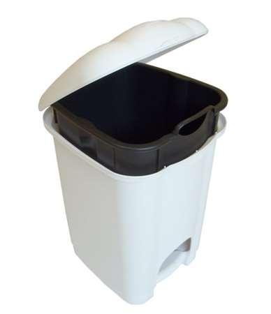 Image de POUBELLE A PEDALE 6 L AVEC SEAU INTERIEUR PLASTIQUE - UNITE