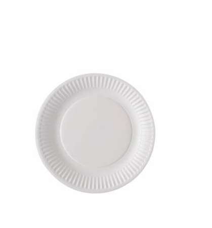 ASSIETTE CARTON BLANCHE DIAM 18 CM - CARTON DE 1000