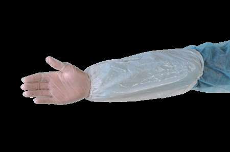 Image de MANCHETTE ELASTIQUEE PE 25µ BLANCHE 40X20 - SACHET DE 100