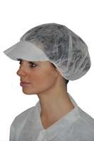 Image de CHARLOTTE A VISIERE BLANCHE NON TISSEE - SACHET DE 100