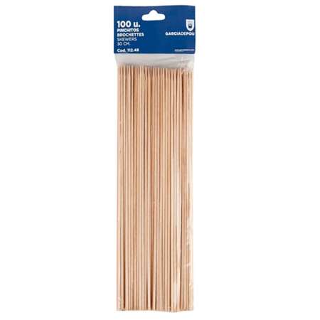 Image de PIQUE BROCHETTES 30CM NATUREL BOIS - PACK DE 100
