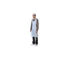 Image de TABLIER JETABLE POLYETHYLENE BLANC 120X70CM- SACHET DE 100