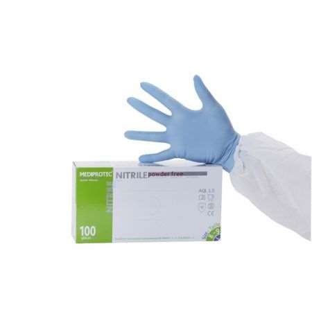GANTS NITRILE BLEU NP 6/7 (TAILLE S) SUP - BOITE DE 100