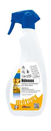 Image de SPRAY INOX NDENOX DETERGENT DESINFECTANT - LOT DE 3 X 750ML