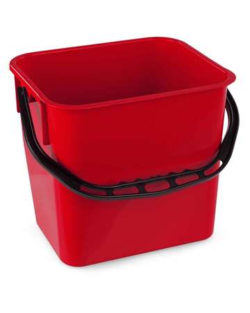 Image de SEAU 12 L RECTANGULAIRE ROUGE ANSE PLAST - UNITE